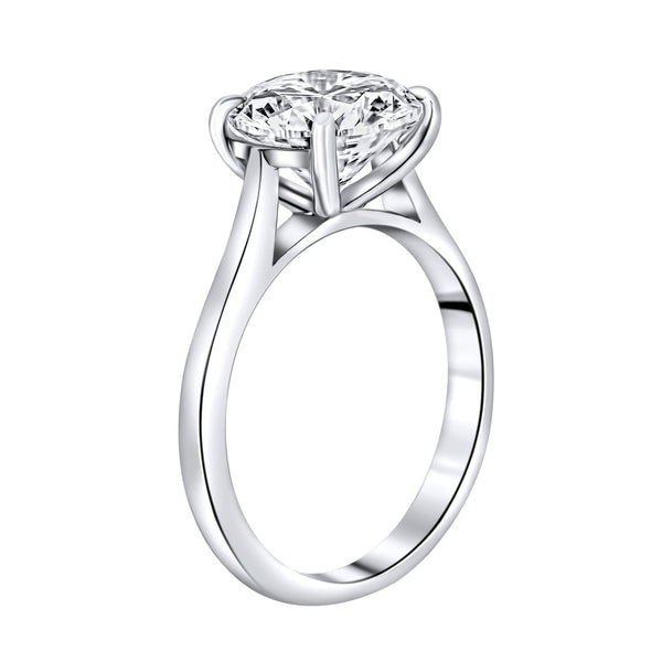 Lab grown platinum 3.00ct D VVS2 IGI round diamond  ring