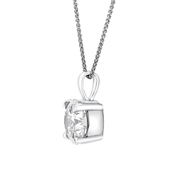 Lab grown platinum 5.01ct D VS2 IGI round diamond pendant