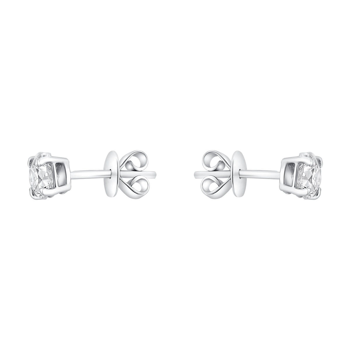 Lab grown platinum 1.08ct D VVS2  IGI round diamond earrings
