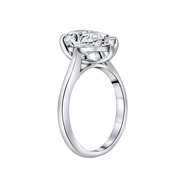 Lab grown platinum 2.00ct D VVS2 IGI pear cut diamond ring