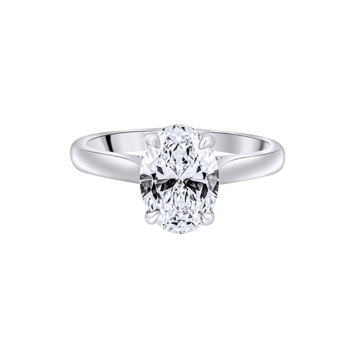 Platinum 2.01ct D VS2 GIA oval cut diamond ring