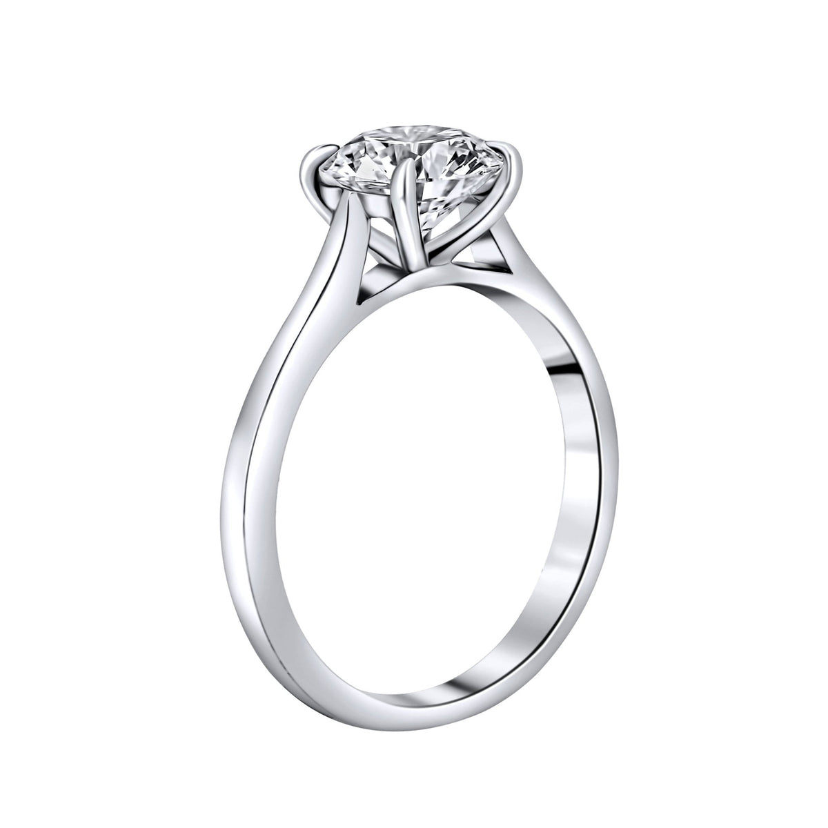 Lab grown platinum 1.51ct D VVS2 IGI round diamond ring