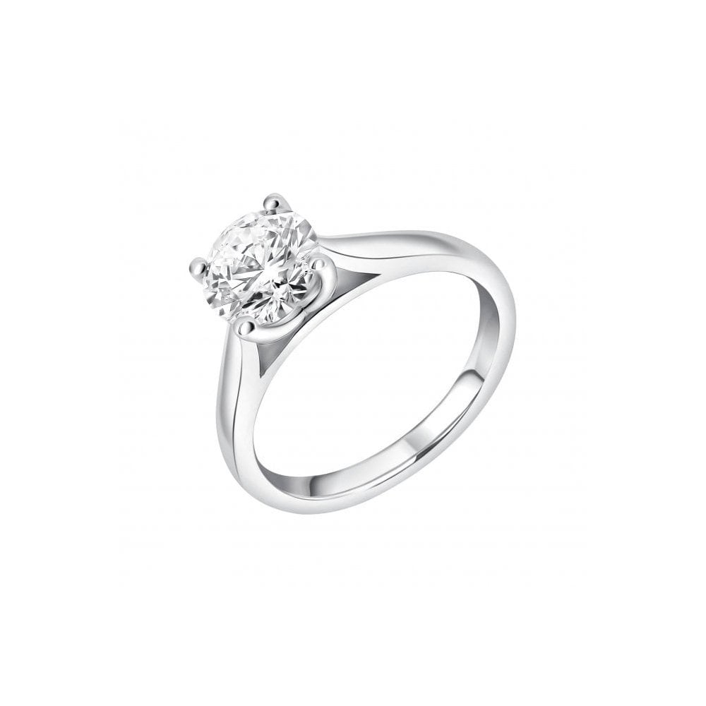 Lab grown platinum 2.10ct D VVS1 IGI round diamond ring