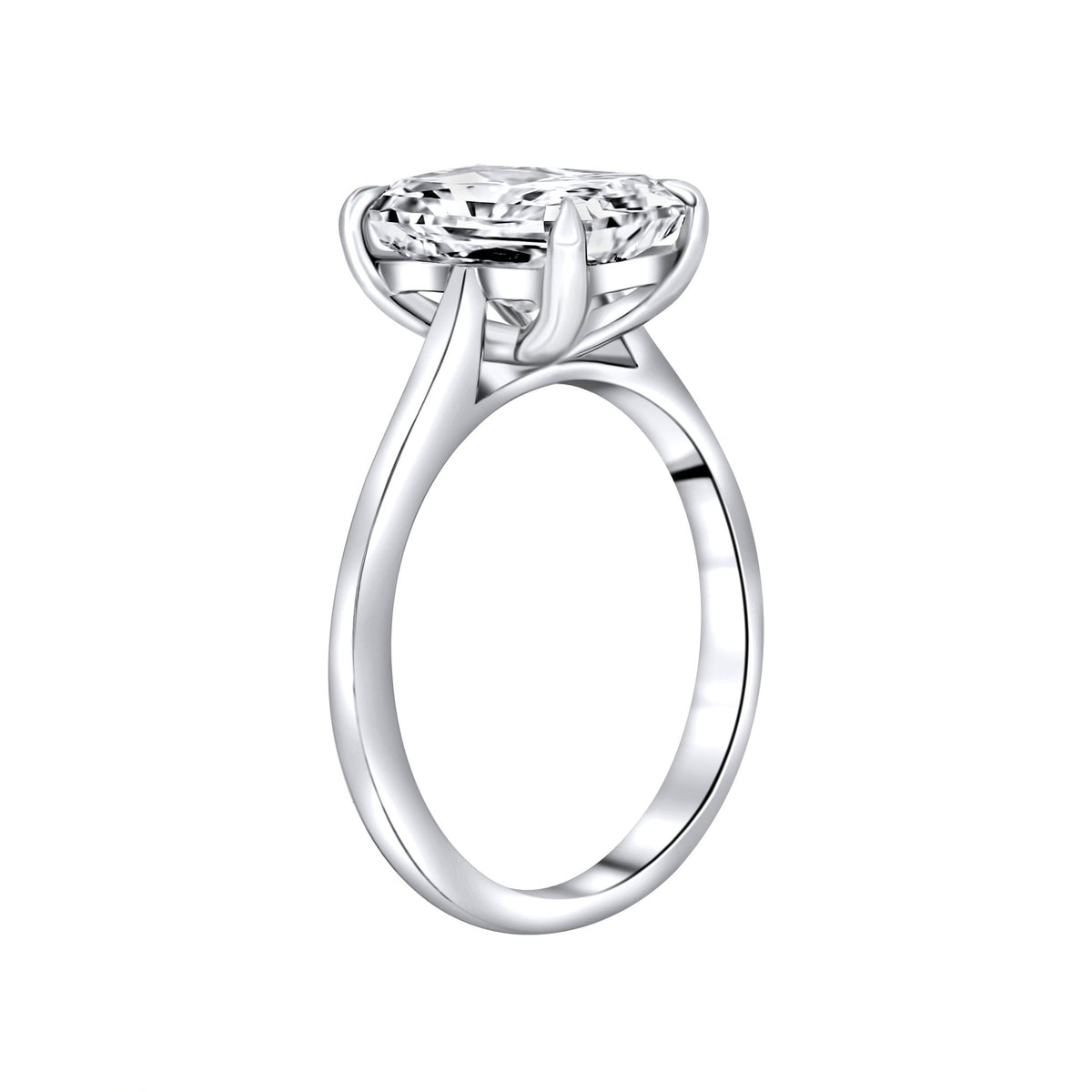 Lab grown platinum 3.00ct D VVS2 IGI radiant cut diamond ring