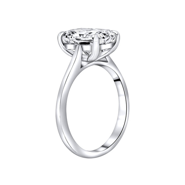 Lab grown platinum 3.00ct D VVS2 IGI radiant cut diamond ring