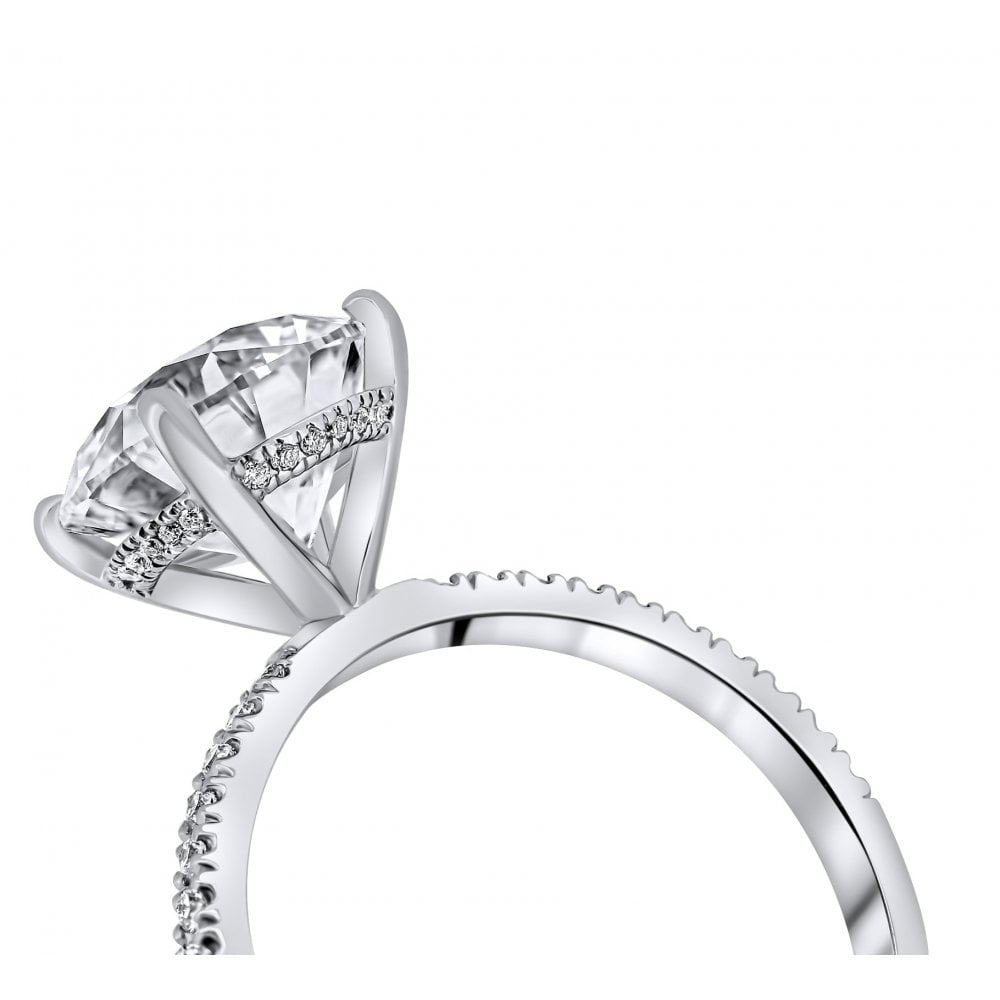 Lab grown platinum 2.01ct D VVS2 IGI oval diamond ring