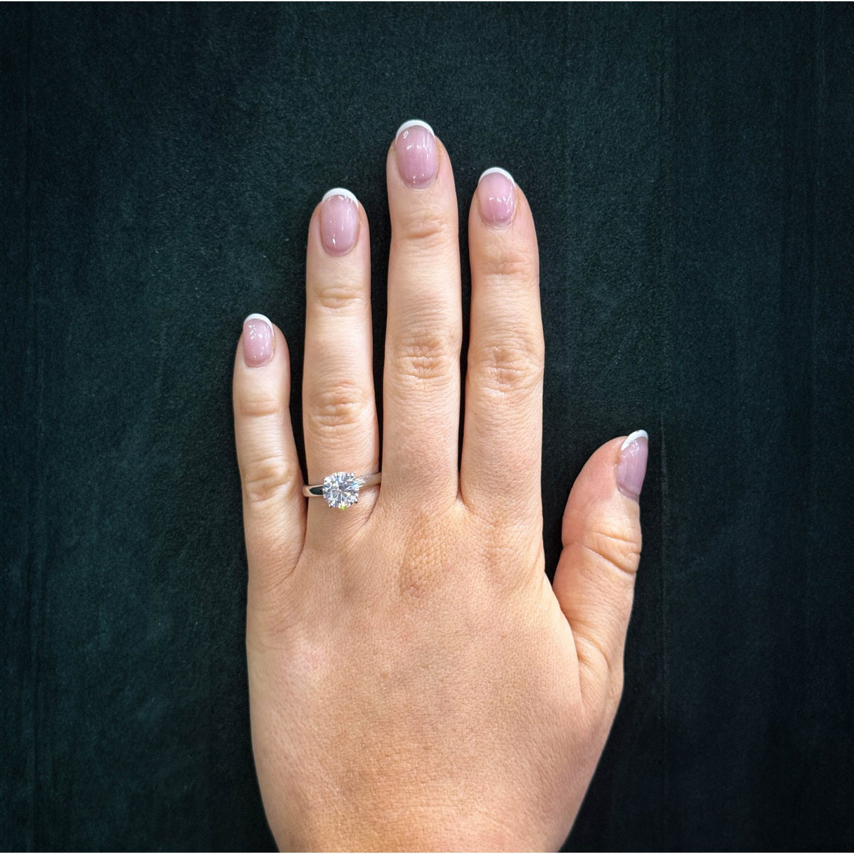 Lab grown platinum 2.02ct D VVS2 IGI round diamond ring