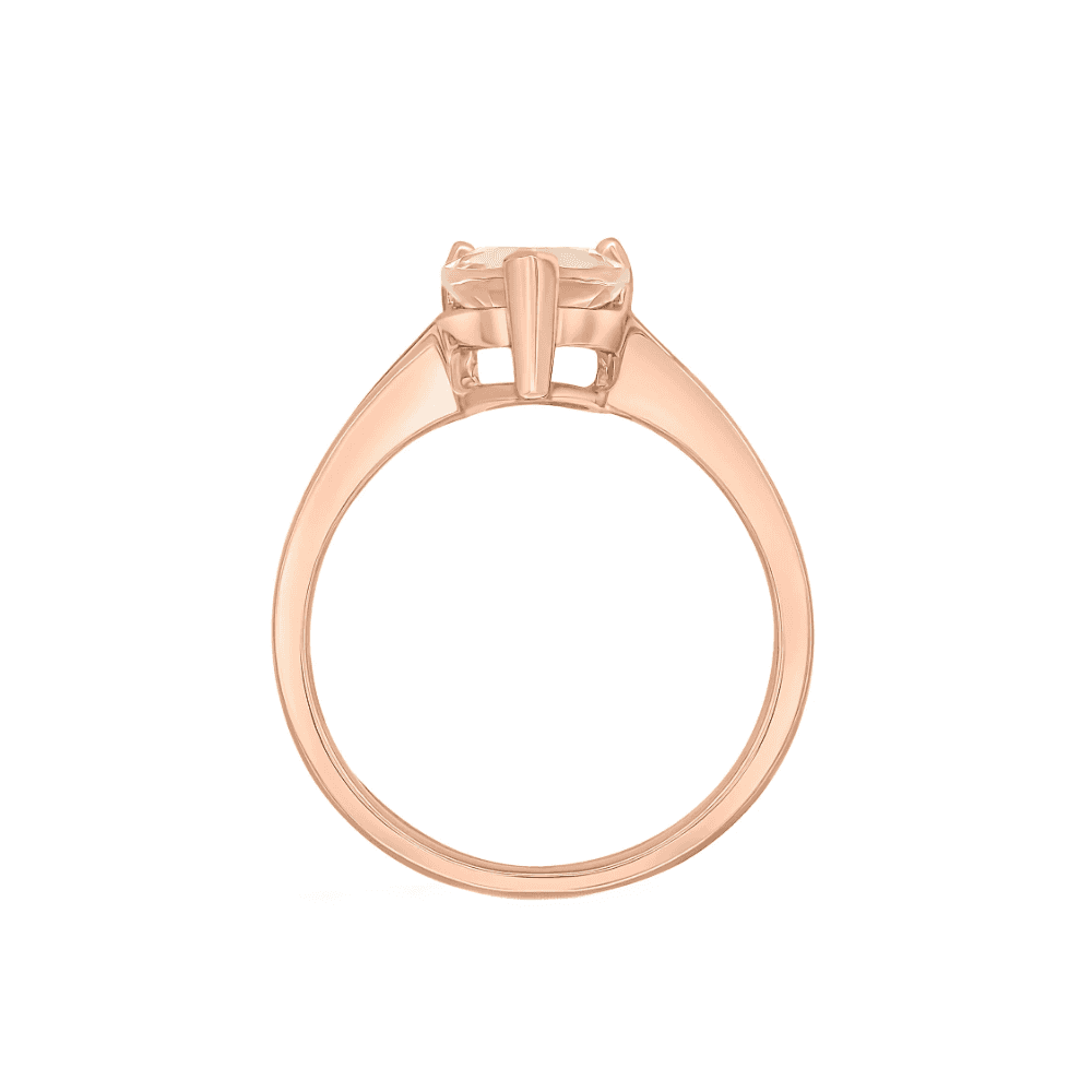 9ct rose gold 10mm x 7mm pear cut morganite ring
