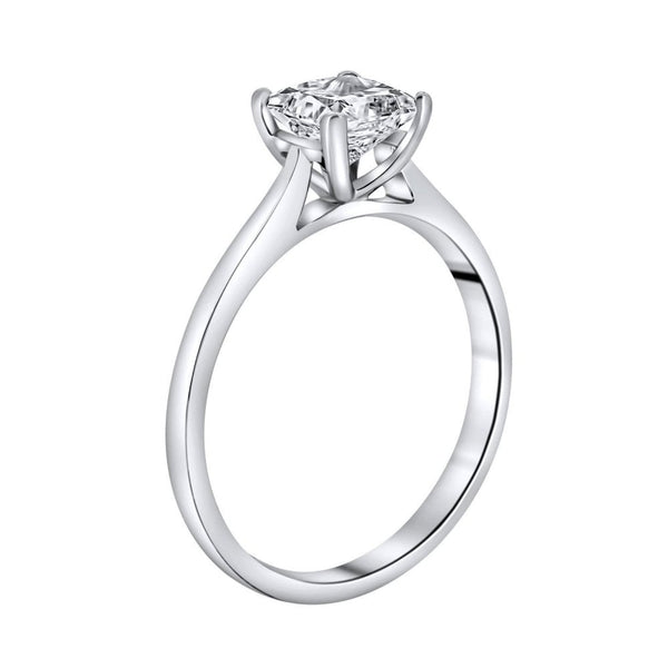 Lab grown platinum 1.51ct D VVS2 IGI princess cut diamond ring