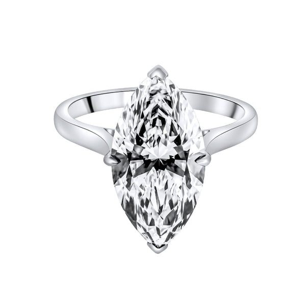 Lab grown platinum 5.02ct D VVS2 IGI marquise cut diamond ring