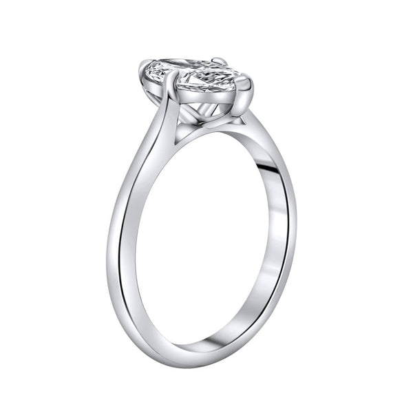 Lab grown platinum 1.00ct D VVS2 IGI marquise diamond ring