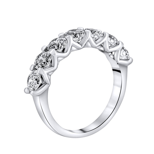 Lab grown platinum 2.03ct D VVS2 IGI round diamond 7 stone ring