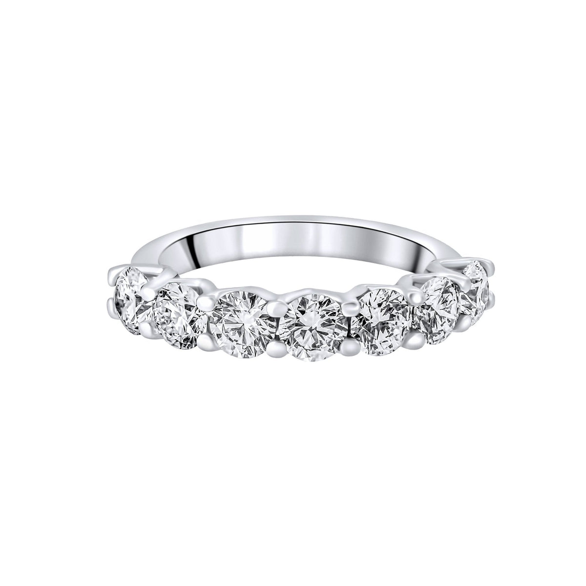 Lab grown platinum 2.03ct D VVS2 IGI round diamond 7 stone ring