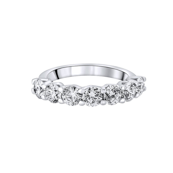 Lab grown platinum 2.03ct D VVS2 IGI round diamond 7 stone ring