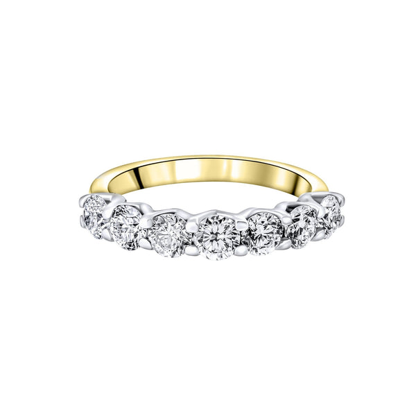 LG 18ct yellow gold 1.58ct D VVS2 IGI round diamond 7 stone ring