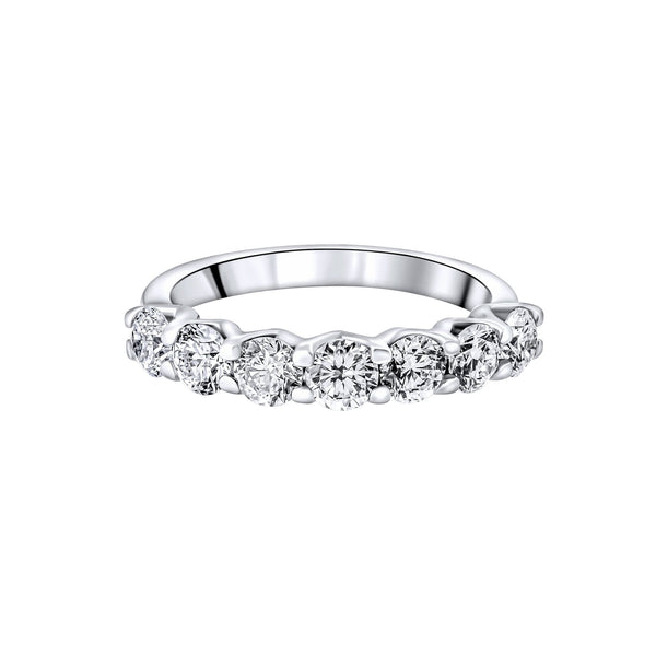 Lab grown platinum 1.50ct D VVS2 IGI round diamond 7 stone ring