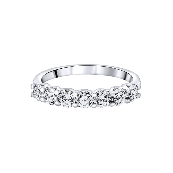 Lab grown platinum 1.15ct D VVS2 IGI round diamond 7 stone ring