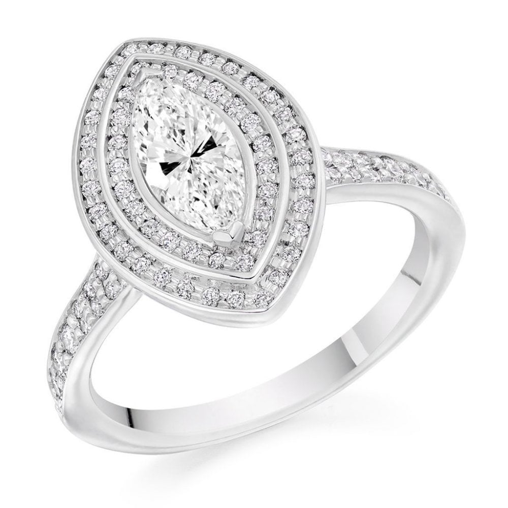 Platinum 0.70ct E VVS1 GIA marquise cut diamond ring