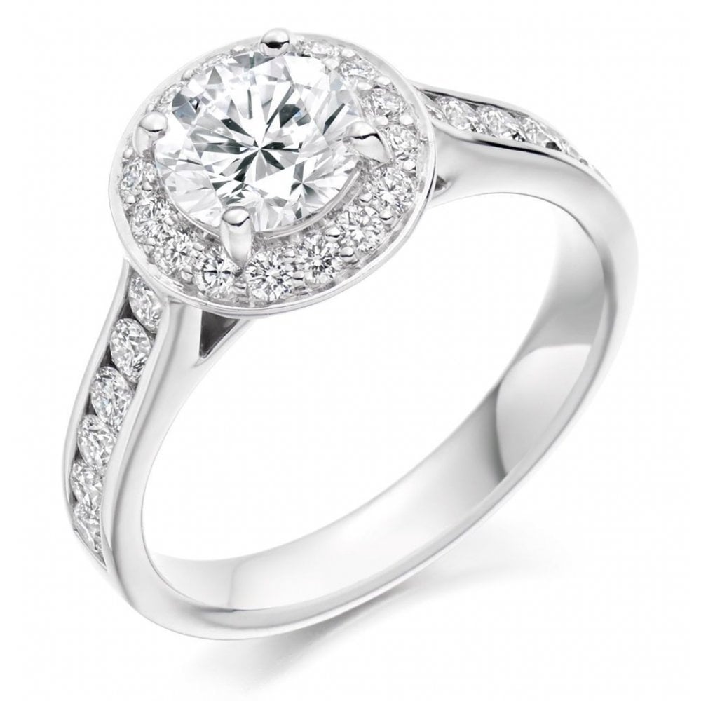 Platinum 1.76ct E VS2 GIA round cut diamond ring
