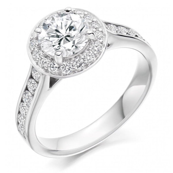Platinum 1.76ct E VS2 GIA round cut diamond ring