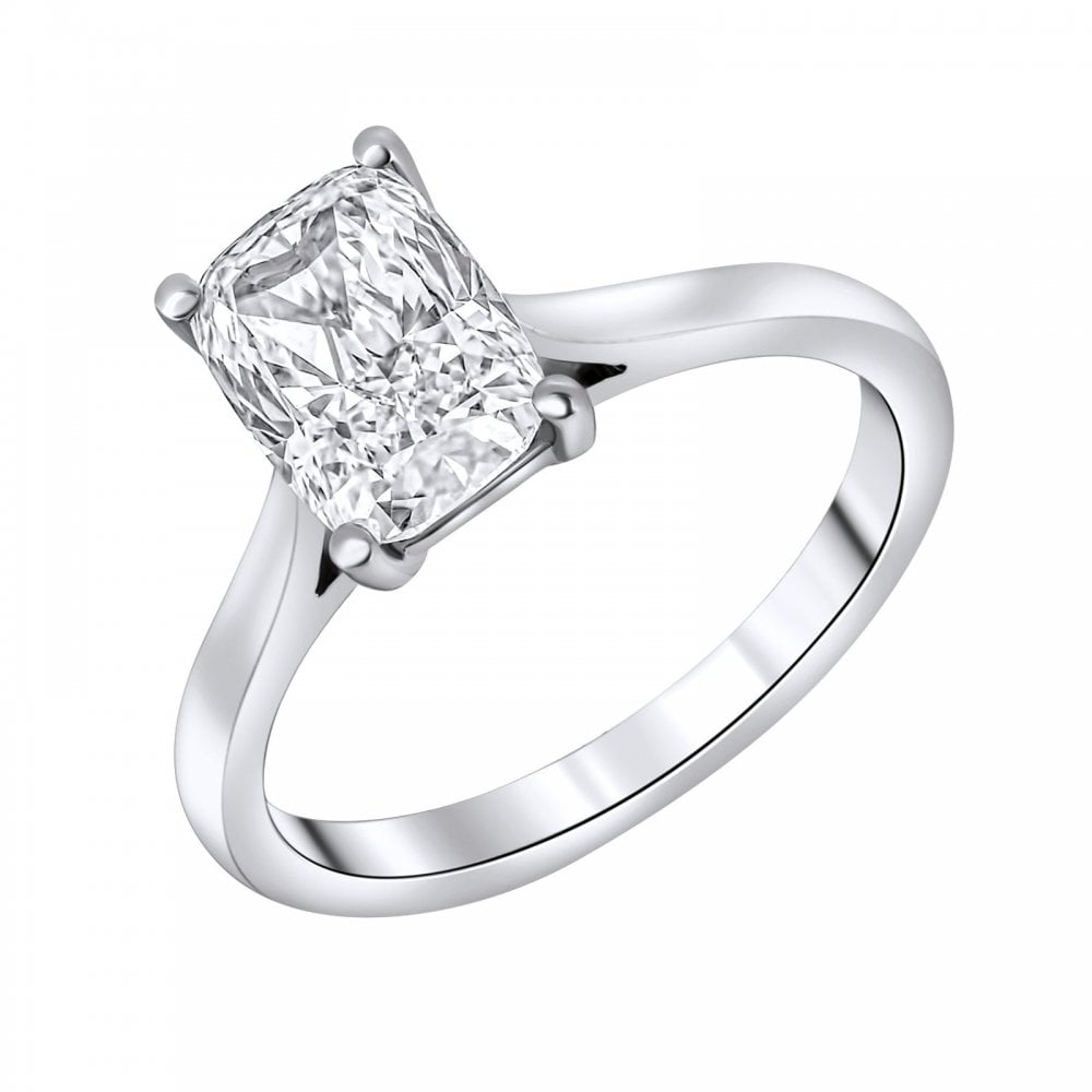 Platinum 2.34ct G VVS2 IGL cushion diamond ring