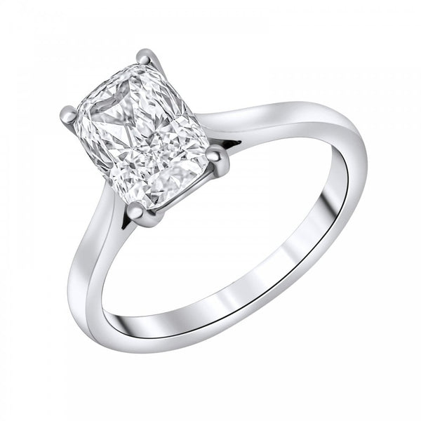 Platinum 2.34ct G VVS2 IGL cushion diamond ring