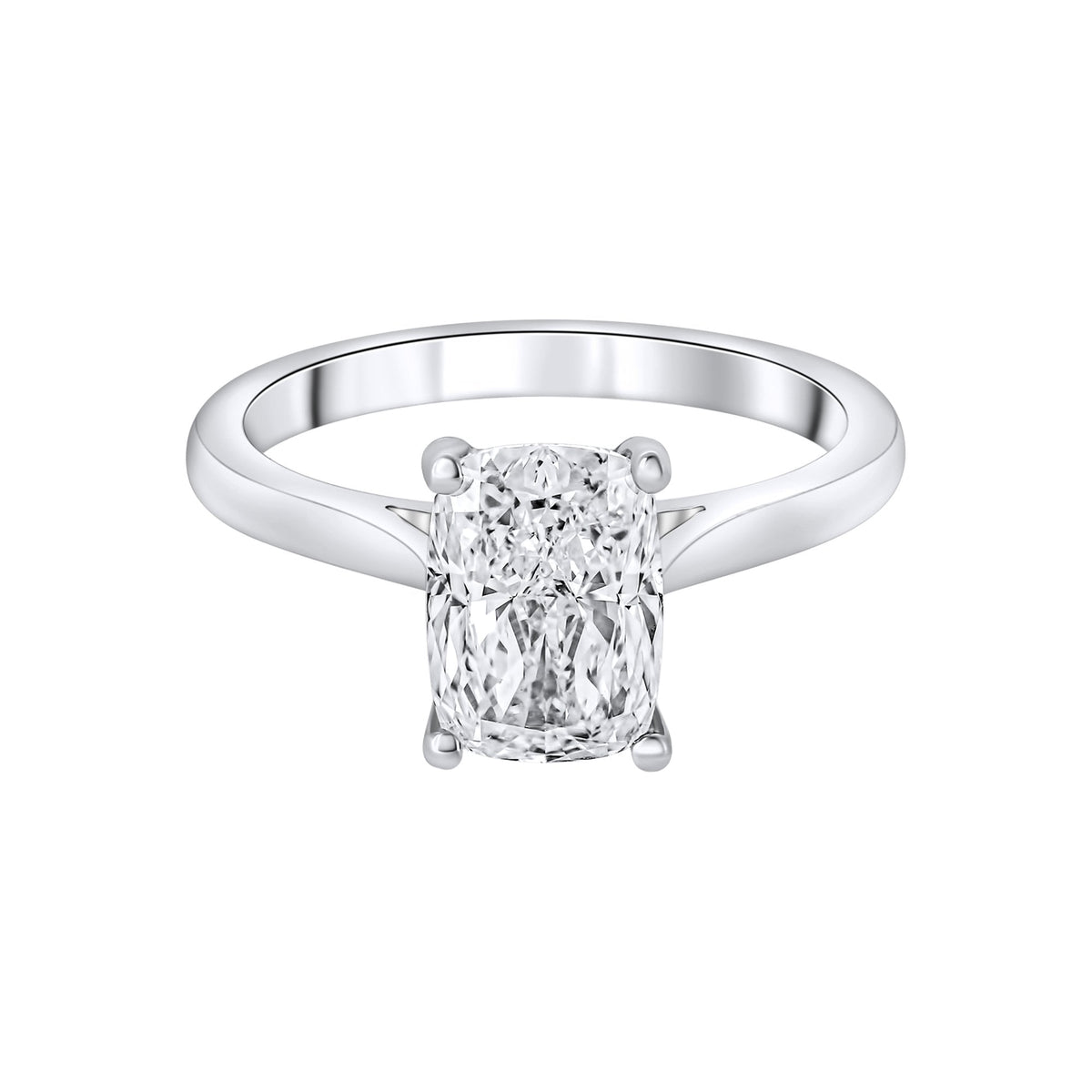 Platinum 2.34ct G VVS2 IGL cushion diamond ring