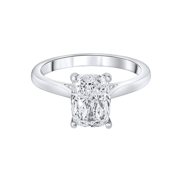 Platinum 2.34ct G VVS2 IGL cushion diamond ring
