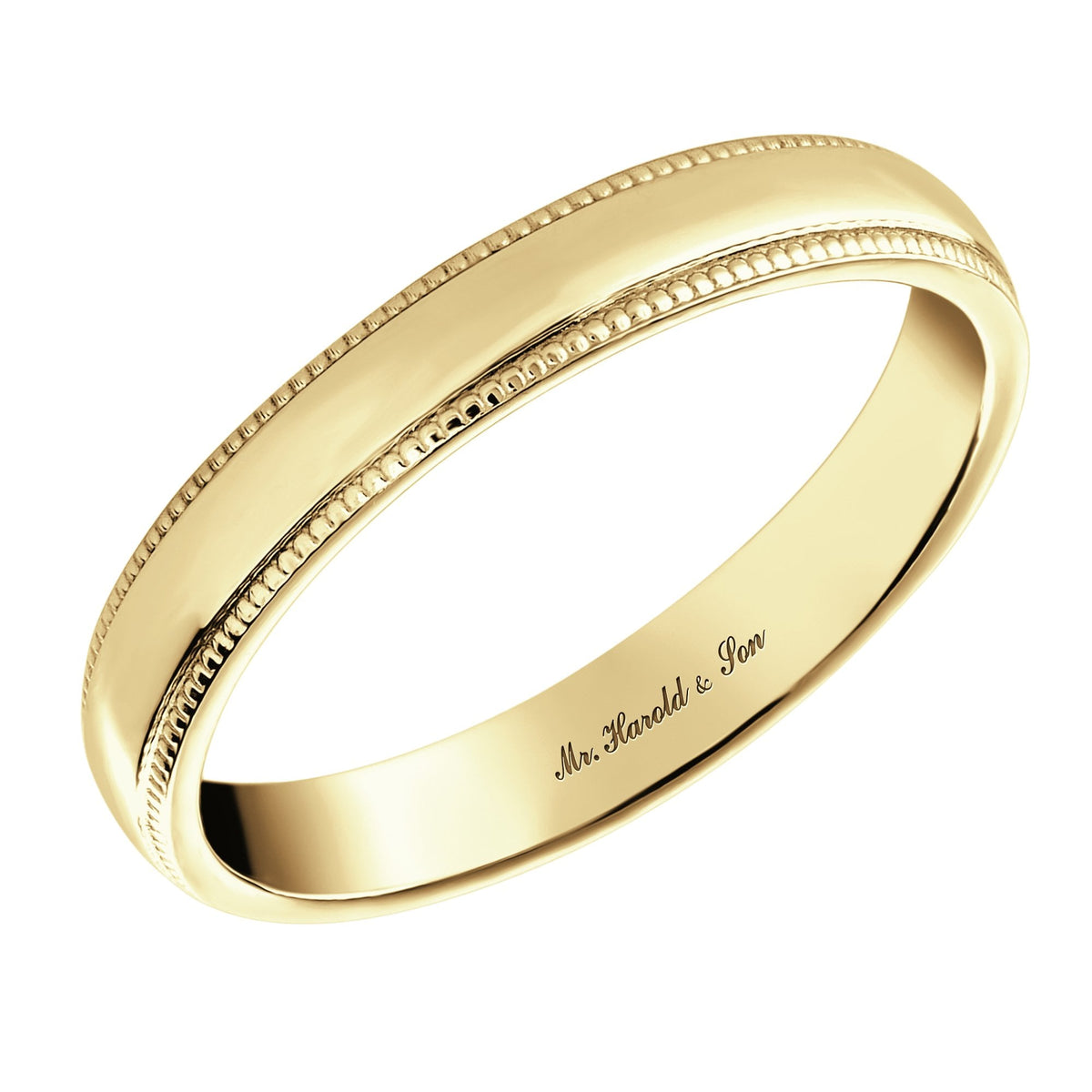 18ct yellow gold 4.0mm medium weight court wedding ring