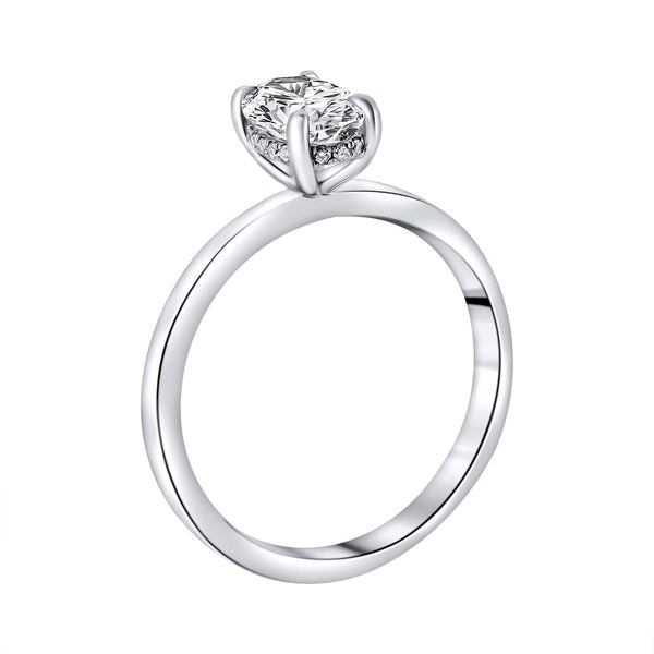 Lab Grown Platinum 1.03ct D Vvs2 Igi Oval Cut Diamond Ring