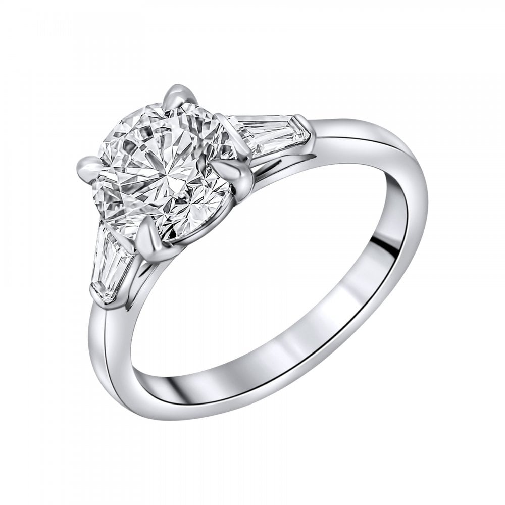 Lab grown platinum 2.03ct D VVS2 IGI round cut diamond ring