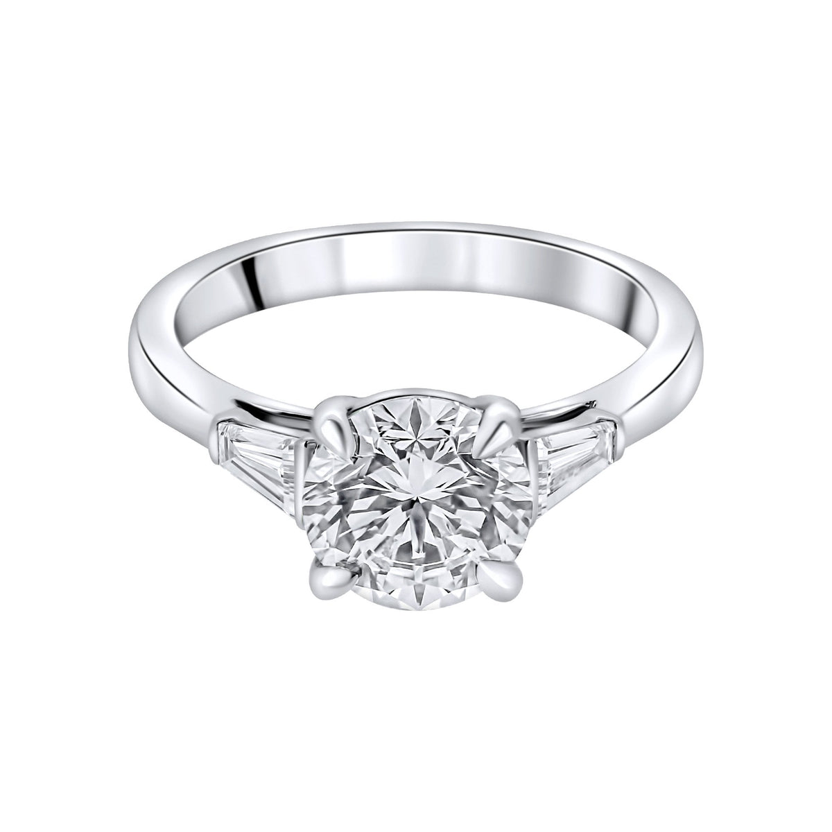 Lab grown platinum 2.03ct D VVS2 IGI round cut diamond ring