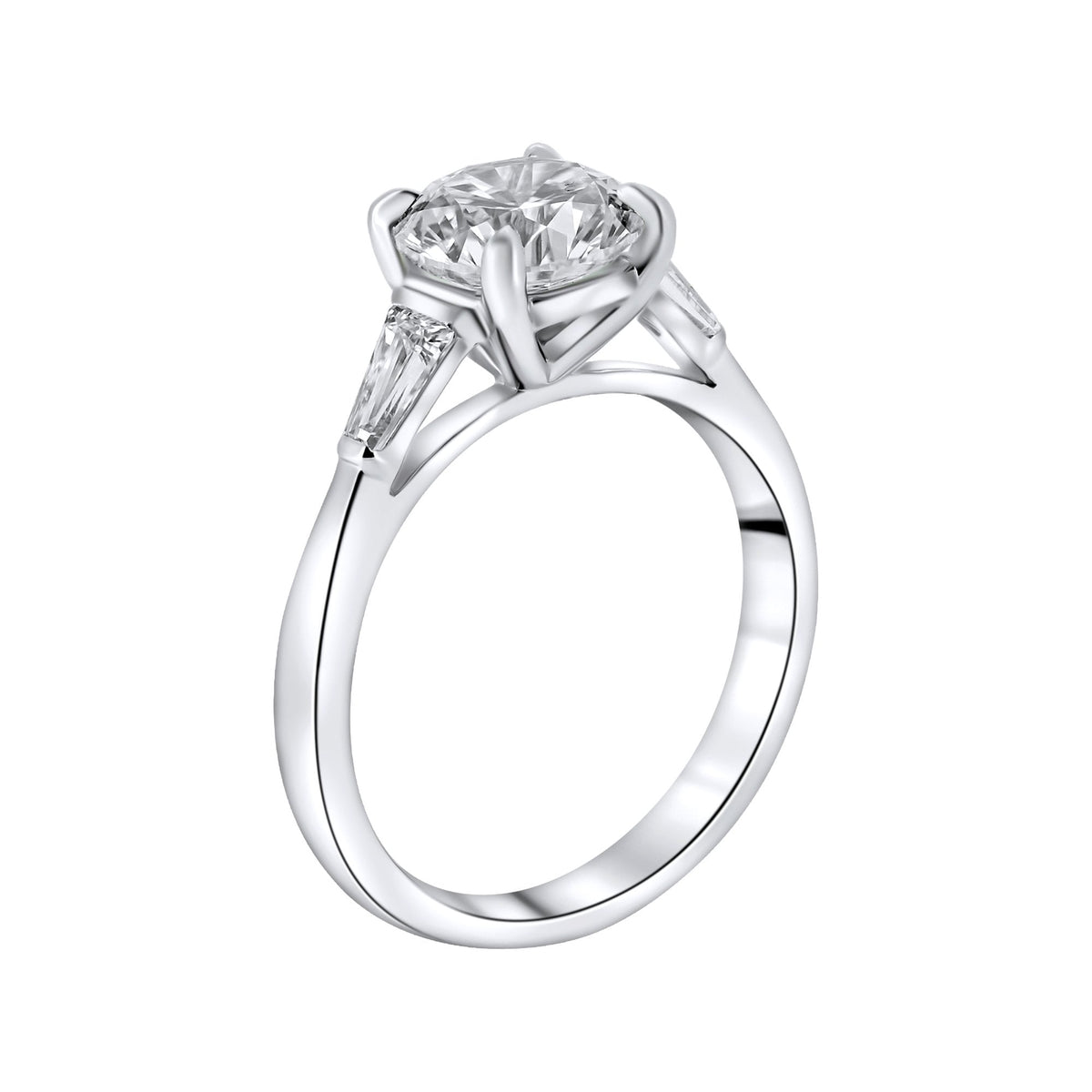 Lab grown platinum 2.03ct D VVS2 IGI round cut diamond ring