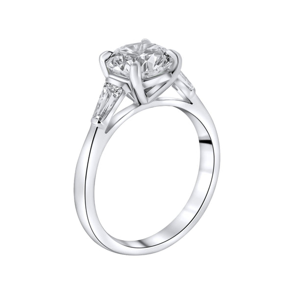 Lab grown platinum 2.03ct D VVS2 IGI round cut diamond ring