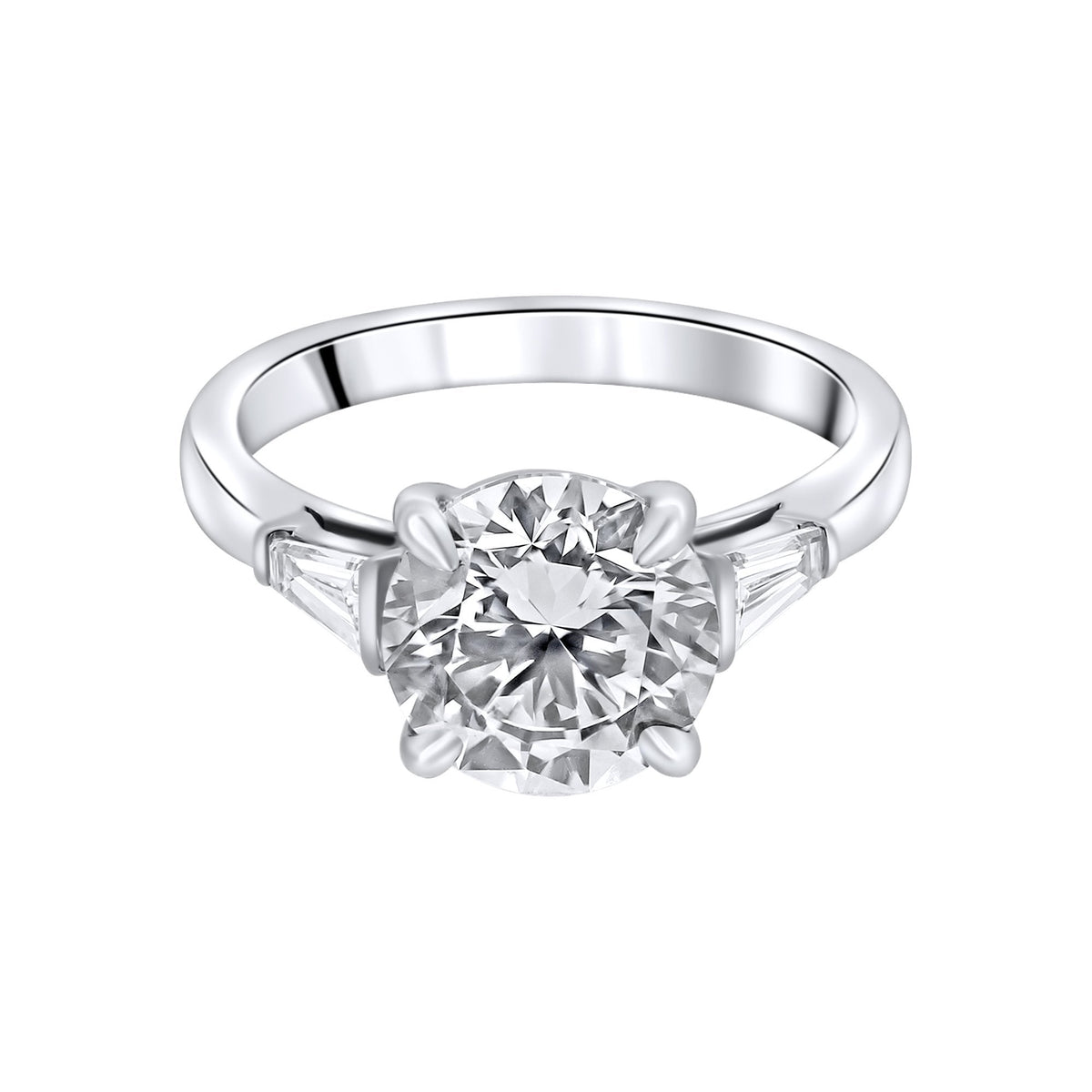Lab grown platinum 3.01ct D VVS2 IGI round cut diamond ring