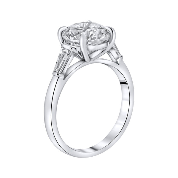 Lab grown platinum 3.01ct D VVS2 IGI round cut diamond ring