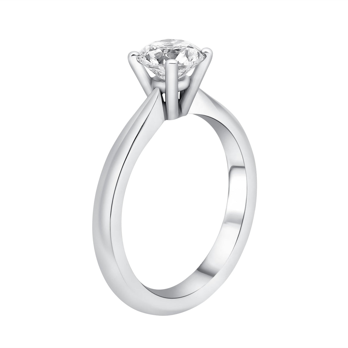 Platinum 1.04ct E VS2 GIA round brilliant cut diamond ring