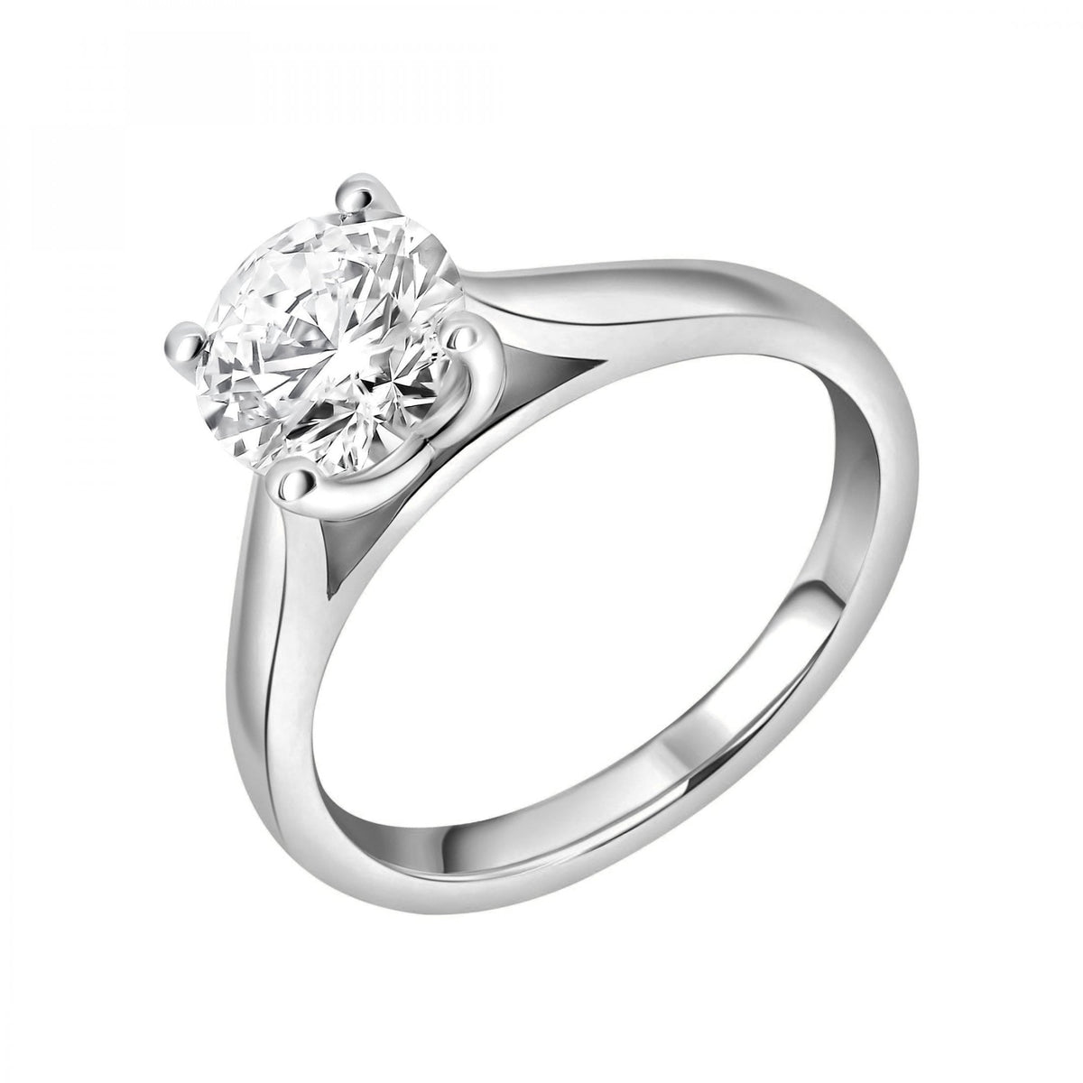 Platinum 1.50ct D VS2 GIA round brilliant cut diamond ring