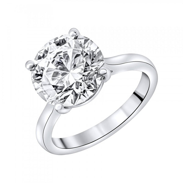Platinum 6.01ct G VS1 IGL round brilliant cut diamond ring