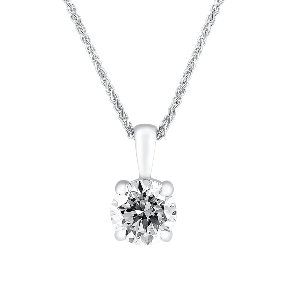 Platinum 1.51ct F SI1 GIA round brilliant cut diamond pendant