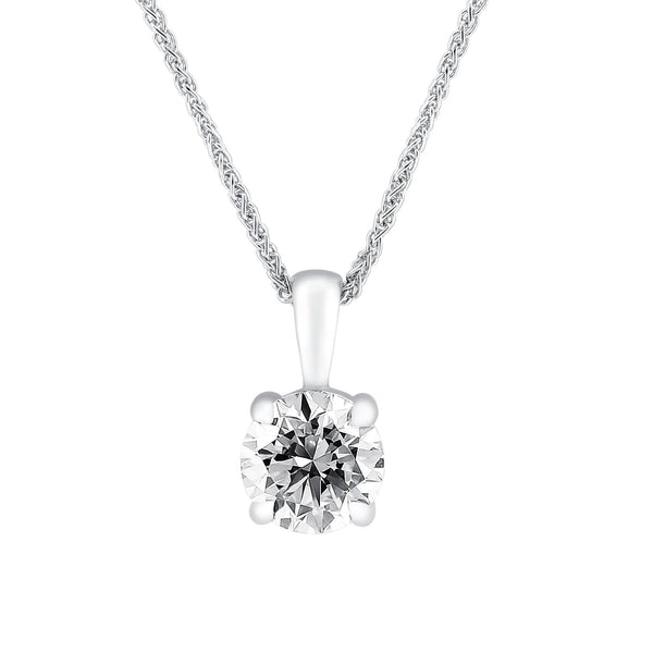 Platinum 1.51ct F SI1 GIA round brilliant cut diamond pendant