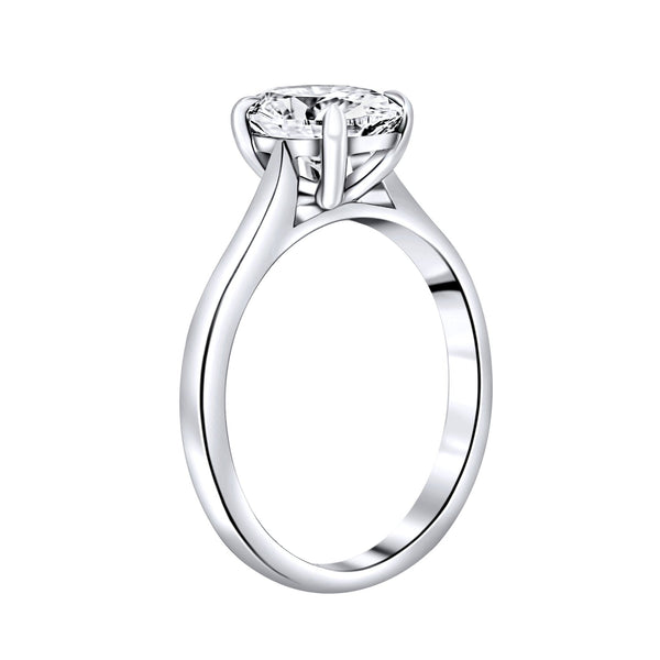 Platinum 1.00ct D VS1 GIA oval cut diamond ring