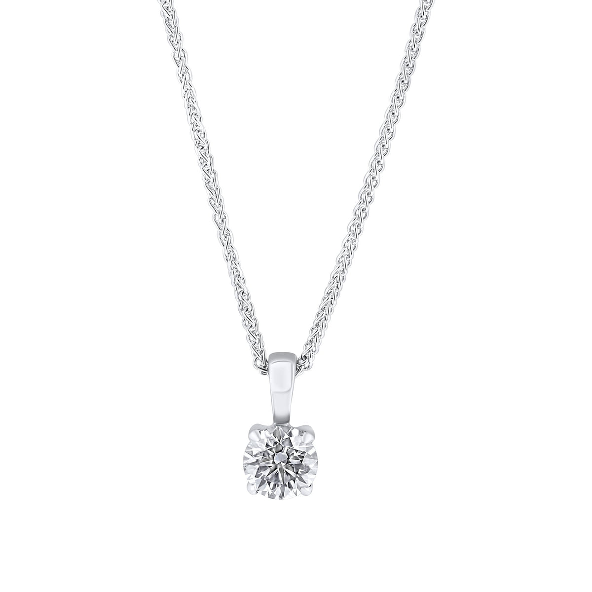Platinum 0.60ct F VS2 GIA round brilliant cut diamond pendant