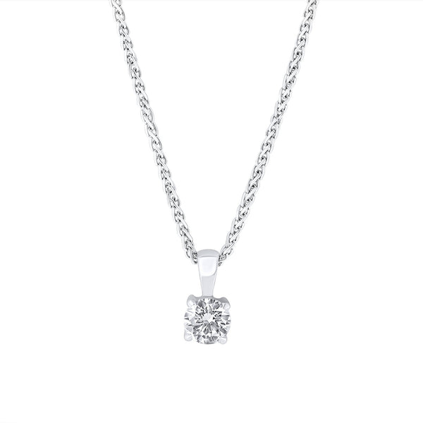 Platinum 0.40ct F VS2 GIA round brilliant cut diamond pendant