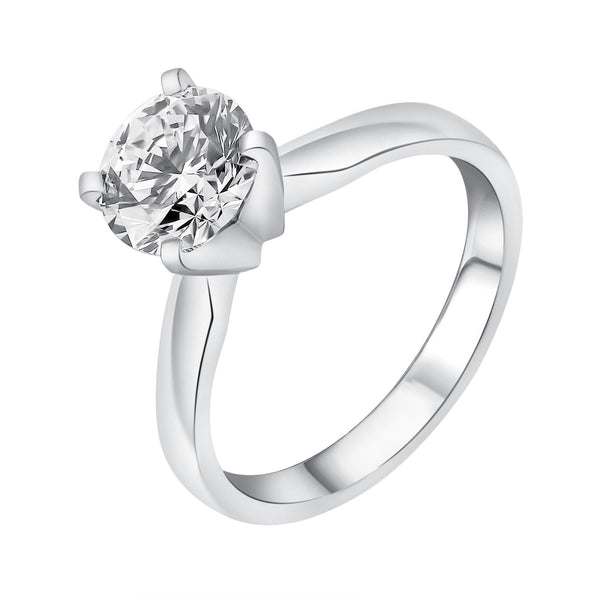Lab grown platinum 2.50ct D VVS2 IGI round diamond ring