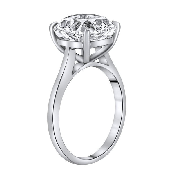 Lab grown platinum 5.01ct D VVS2 IGI cushion cut diamond ring