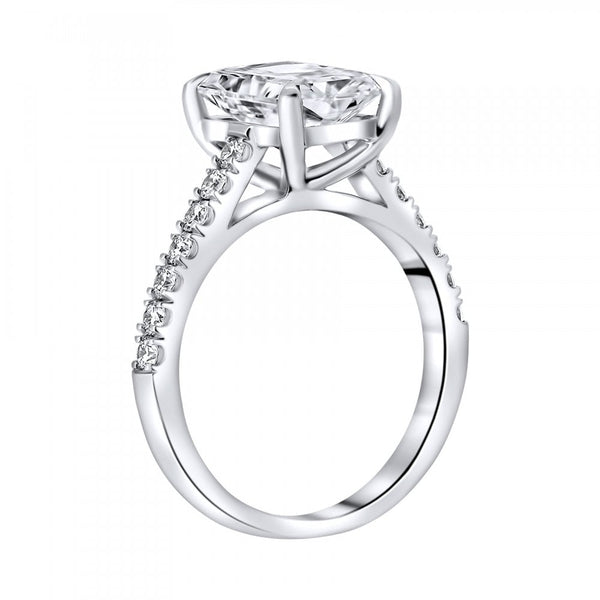 Lab grown platinum 3.00ct D VVS2 IGI radiant cut diamond ring
