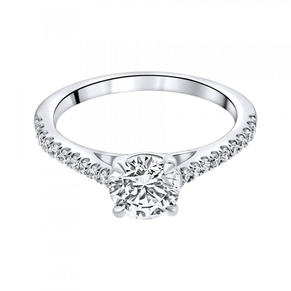 Lab grown platinum 1.01ct D VVS2 IGI round diamond ring