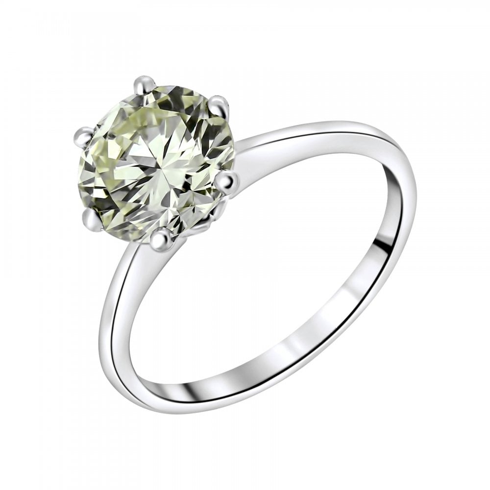Preowed platinum 2.25ct round brilliant cut diamond ring