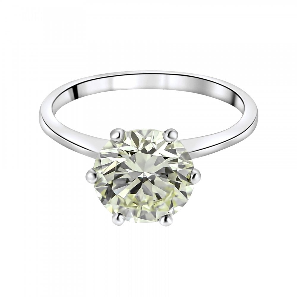 Preowed platinum 2.25ct round brilliant cut diamond ring